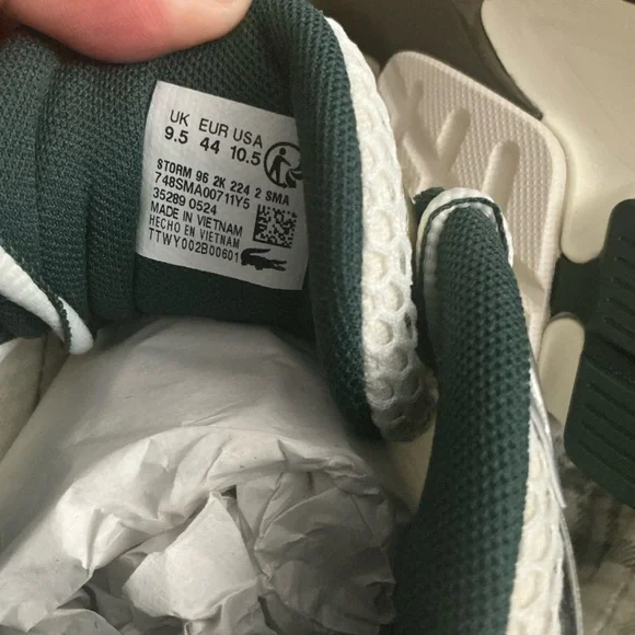 Lacoste Men's Gray and White Sneakers - Picture 7 of 7